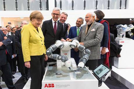 YuMi robot works safely with humans