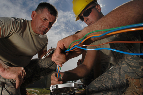 Powered fibre for remote device deployment