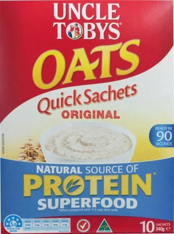 Uncle Tobys reaps penalties over the protein in its oats