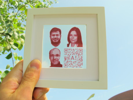 Inkjet-printed photograph is also a solar cell