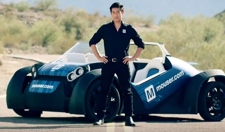 3D-printed driverless car gets its own drone