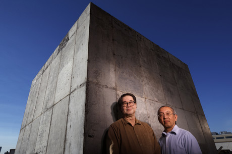 Concrete that shields against electromagnetic energy