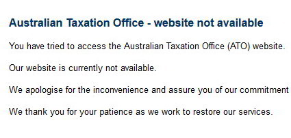 ATO blames hardware for web outage