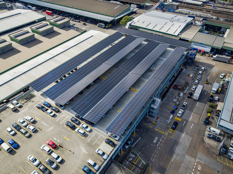 Solar car park unveiled at Sydney Markets