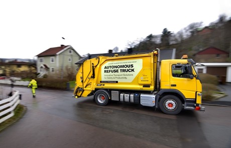 Safer autonomous refuse truck currently under trial Safer autonomous refuse truck currently under trial