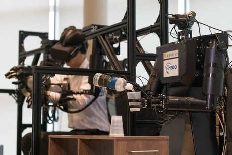 Touch-sensitive robot acts as a real-time avatar