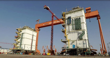 ABB completes the tallest e-houses on a floating LNG facility