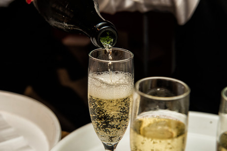 Sipping champagne in space