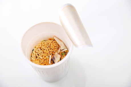 The downside of microwaveable soup and noodles