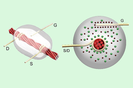 Transistors and other devices made entirely from thread Transistors and other devices made entirely from thread