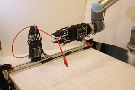Soft-fingered gripper allows robots to manipulate cables Soft-fingered gripper allows robots to manipulate cables