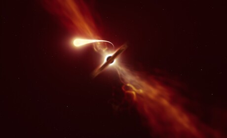 Black hole spotted devouring a star