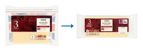 Tesco changes cheese packaging to reduce plastic