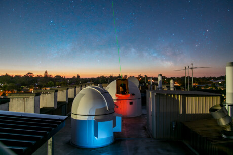 World record for laser transmission through the atmosphere World record for laser transmission through the atmosphere
