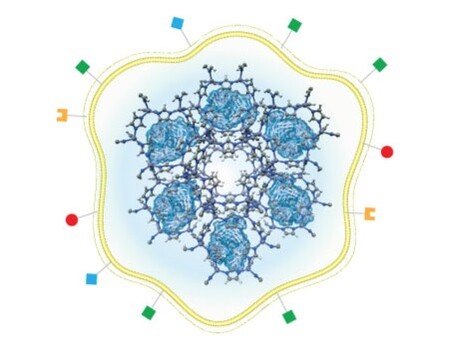 Cancer drug delivered on a MOF