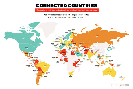 Which nations have the fastest and most reliable internet connections?