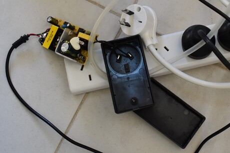 Baby narrowly avoids electrocution