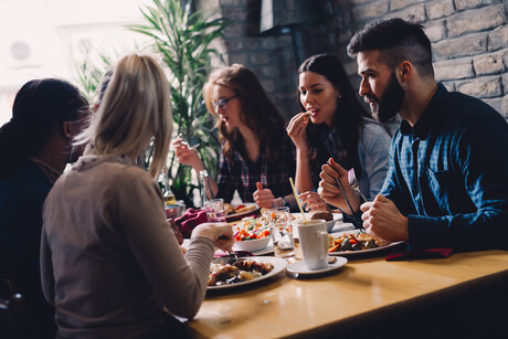 Going out to dinner — by eating at home Going out to dinner — by eating at home