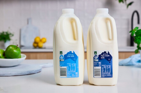 Woolworths phasing in clear lids for milk bottles