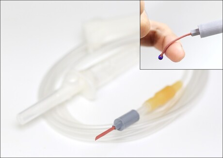 IV needle designed to soften upon insertion