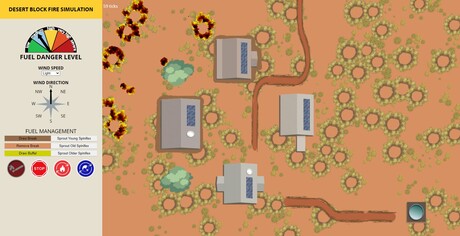 Simulation game teaches students about fire danger