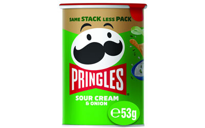 Pringles reduces height of can but not the chip content