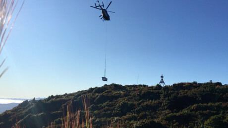 Extreme enclosure heli-lifted into an extreme environment