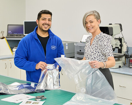 Ditching plastic bottled water for a recyclable bag
