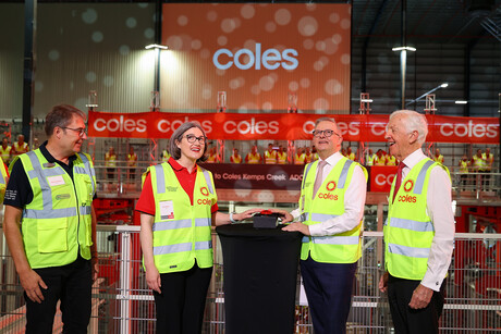 Coles opens automated distribution centre in Western Sydney