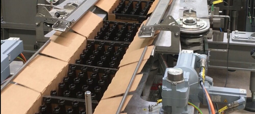 Automation system designed to guide bottles without breakage