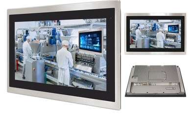 APLEX FABS-116 15.6&Prime; stainless steel display for hygiene-critical applications