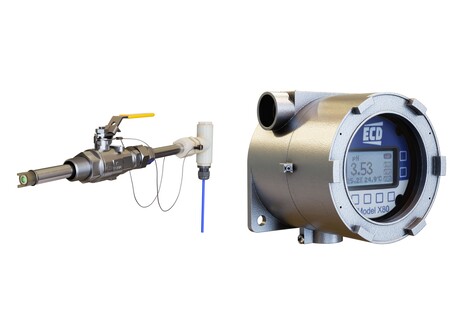 Explosion-proof liquid analyser for hazardous areas