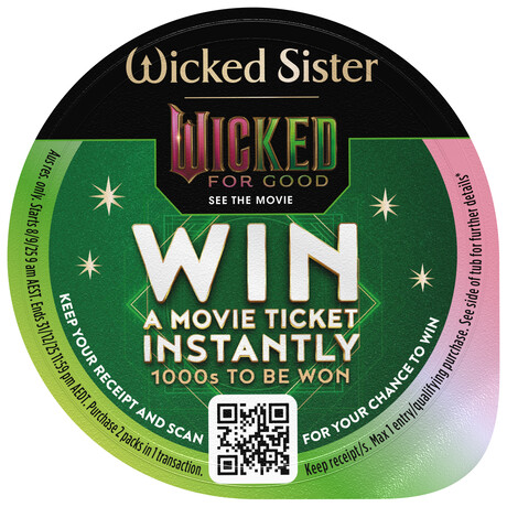 Eye-catching lidding for a 'Wicked' dessert