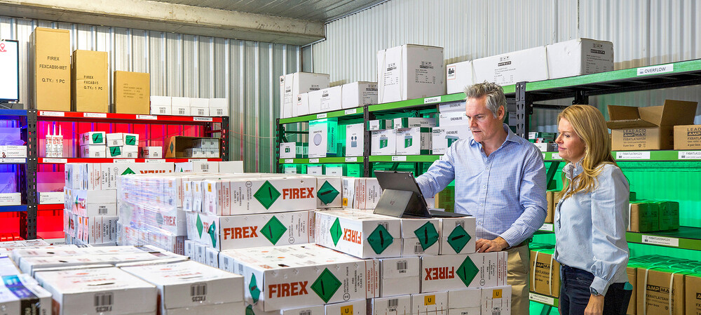 Portable fire protection equipment at any time, day or night