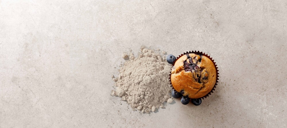 Eggless muffins using clean-label texturiser