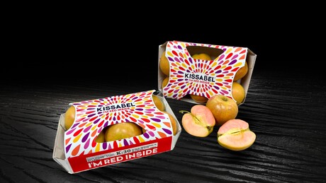 Linerless apple pack for innovative fruit