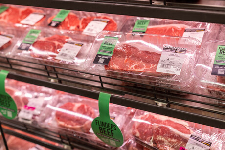 Low-methane Angus beef on the shelves at Foodland in SA