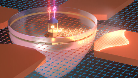 Light-controlled semiconductor device directs electrons