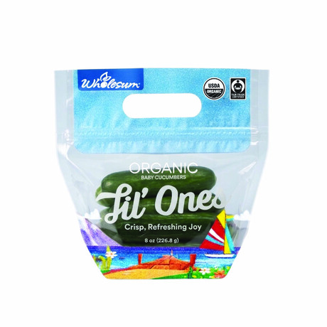 Resealable pouches to preserve freshness of cucumbers