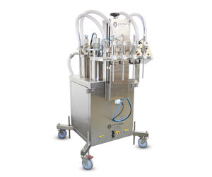Packserv Four Head Auto Filler for liquid products Packserv Four Head Auto Filler for liquid products
